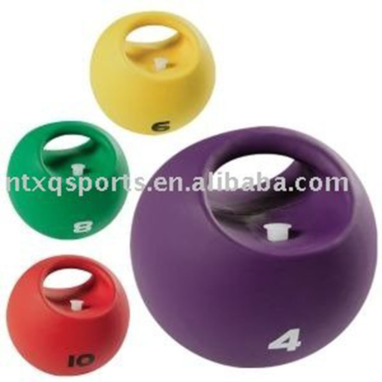 Chinese suppliers sell high quality double handle rubber medicine ball